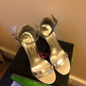 Anne Michelle Silver Ankle Strap Sandal